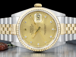 Rolex Datejust 36 Champagne Jubilee 16233 Crissy Diamanti 